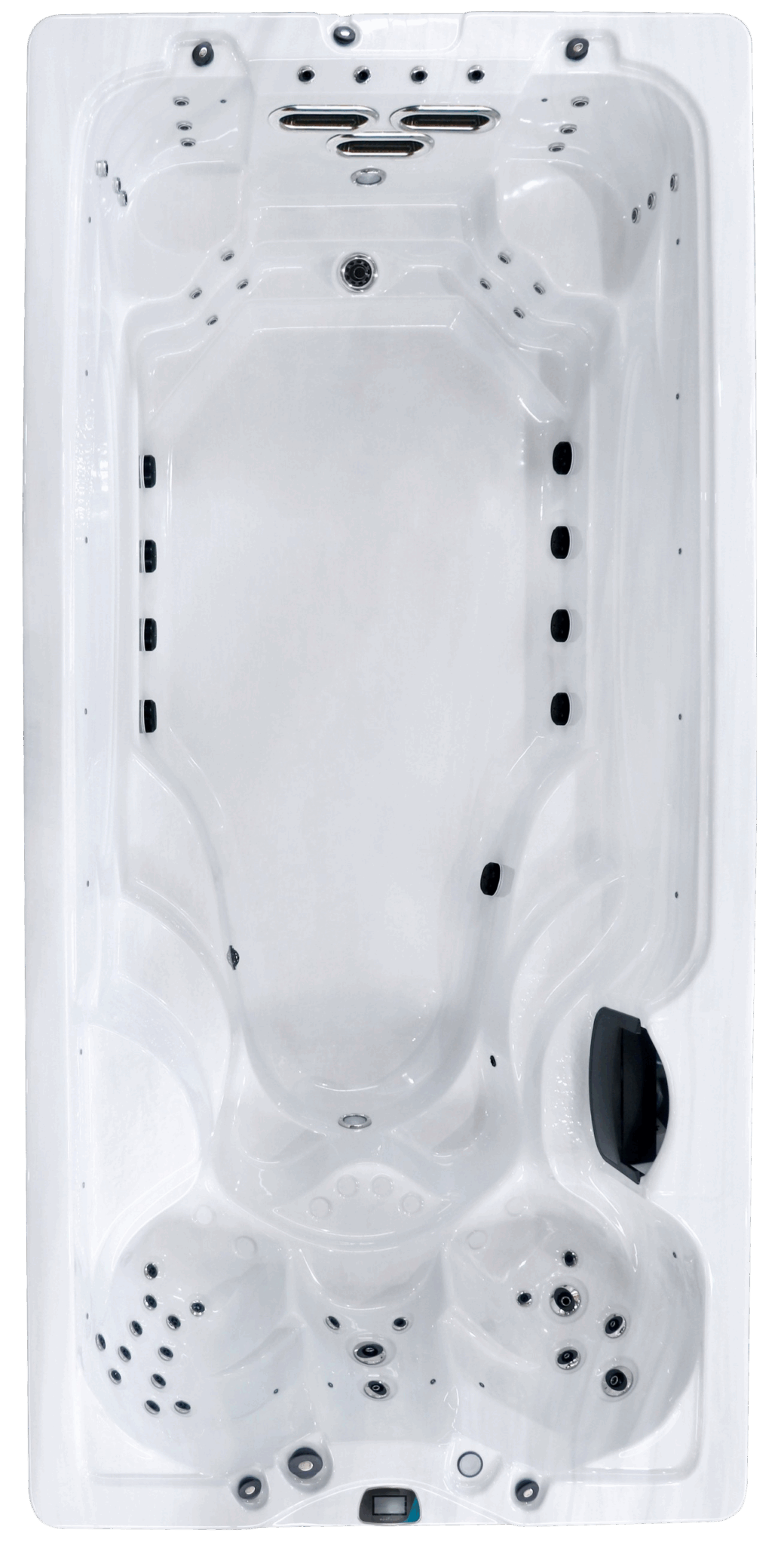 Viking Swim Spa Asgard: Sterling Silver and Gray Oak